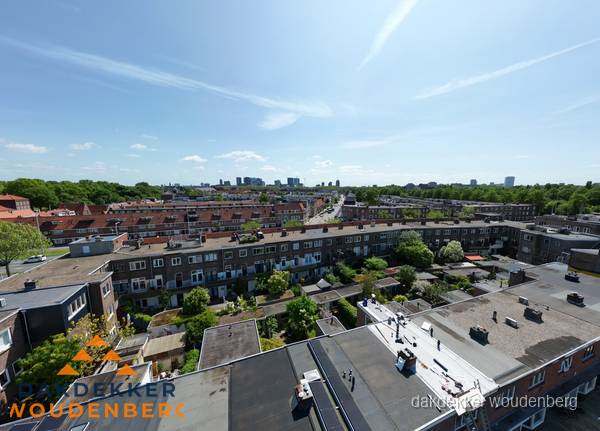 Luchtfoto van daken en dakgoten in Woudenberg Luchtfoto van daken en dakgoten in Woudenberg